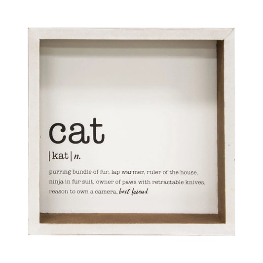 Cat Definition Sign/Shelf Sitter