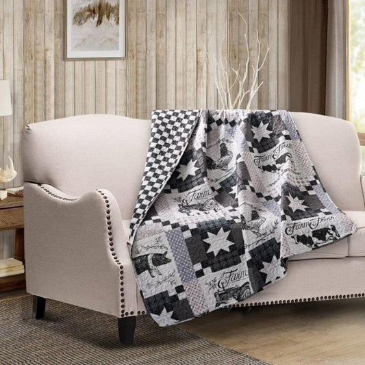 Farm Life Quilted Throw