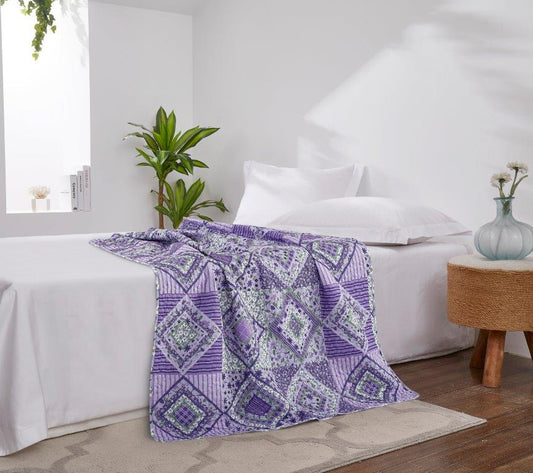 Lavender Fields Quilted Throw