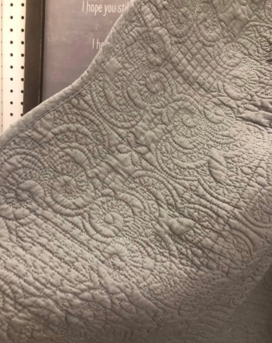 Harmonious Mist Gray Quilt
