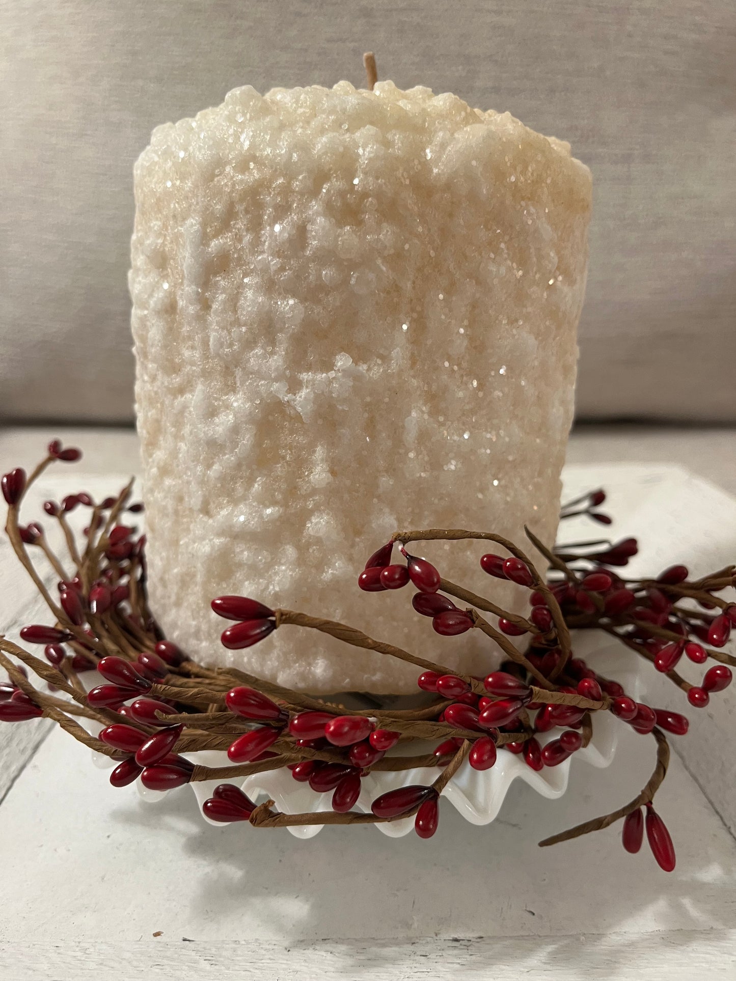 Red Rice Berry Candle Ring