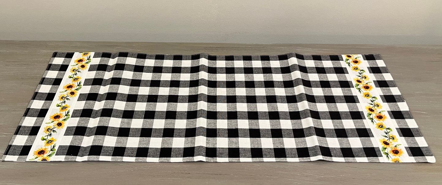 Sunflower Check Table Runner