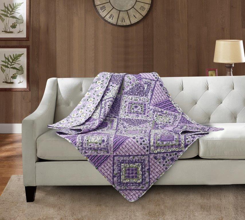 Lavender Fields Quilted Throw