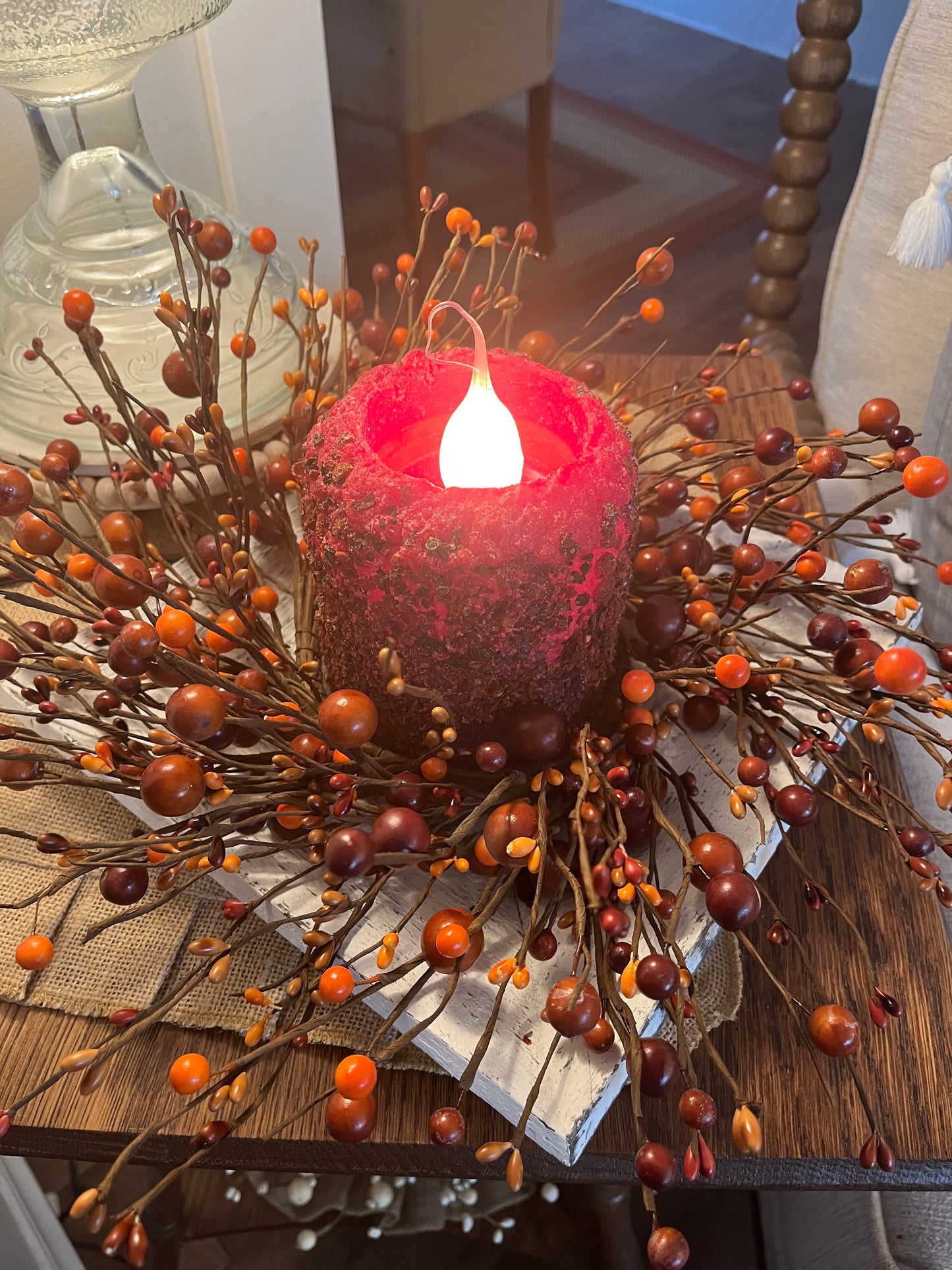 Homespun Harvest Electric Candle