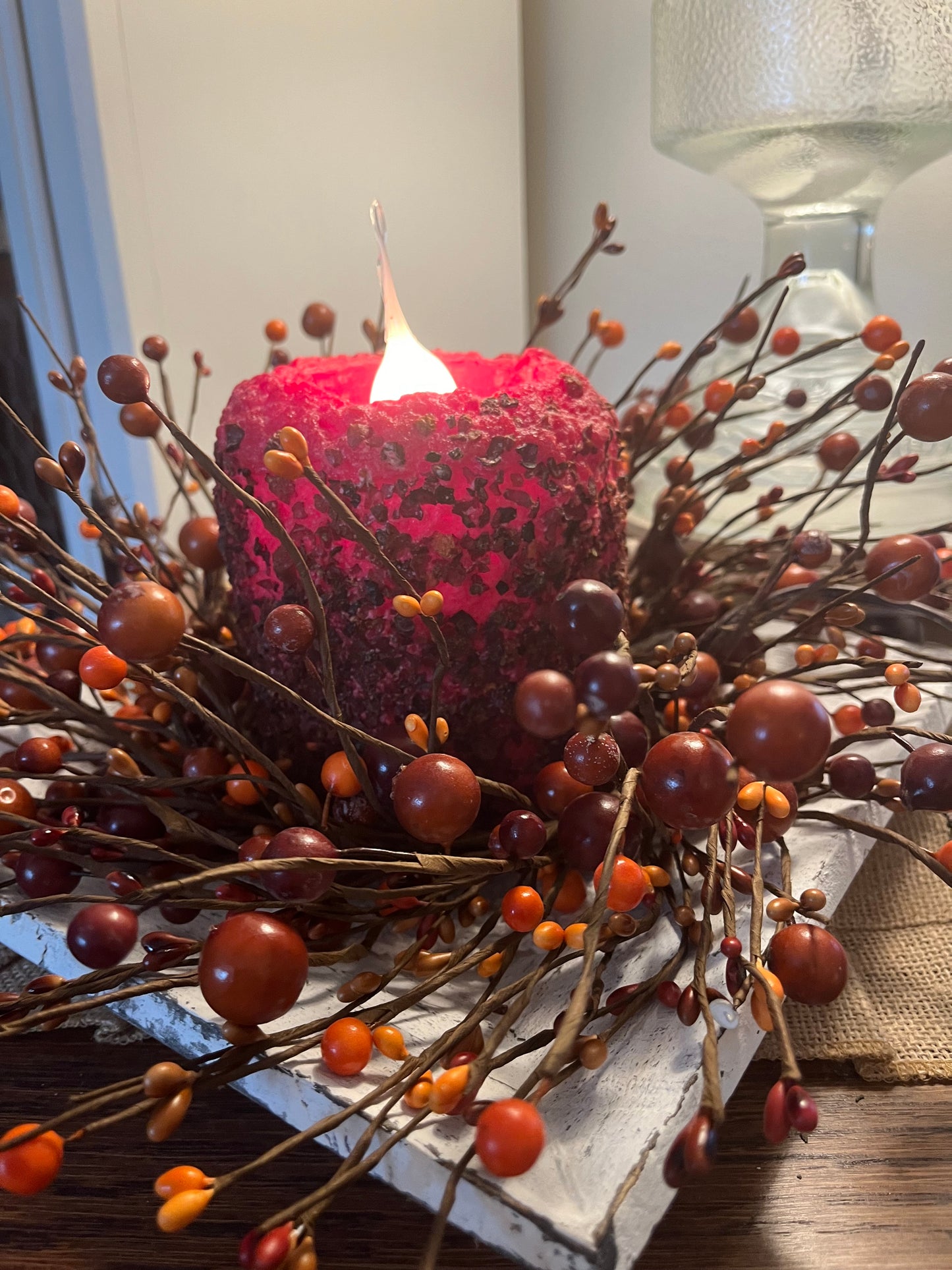 Homespun Harvest Electric Candle